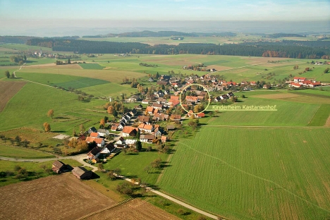 Der Kastanienhof in Wintersulgen (Luftbild von A. Mende)